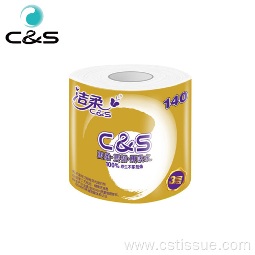 Wood Pulp Family Size Core Standard Roll Tissue